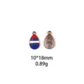 Gedetailleerd overzicht van de Amerikaanse vlag metalen bedel, DIY sieraden accessoire. - Up Huis Ballon