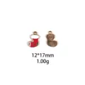Kerstsok legering bedel hanger detailweergave, 12x17mm grootte, perfect voor DIY sieraden maken. - Kerstsok