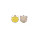Cute tiger head alloy enamel charm pendant for DIY jewelry making, keychain and hair accessories. - Style 2