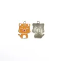 Enamel alloy cute tiger charm pendant detail showing front and back design for DIY jewelry. - Style 3