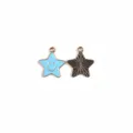 Pendentif étoile émail sourire en alliage pour fabrication de bijoux DIY et accessoires de porte-clés. - Pentagramme Bleu