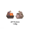 Pendentif breloque en alliage métallique bateau pirate émaillé DIY porte-clés 20x19.2mm - Style Navire Pirate (#20)