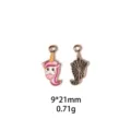 Détail de pendentif en métal émail licorne, petit accessoire de bijoux en alliage DIY. - Silhouette de Dinosaure