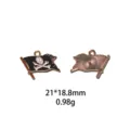 Pendentif drapeau pirate émail métal DIY accessoire bijoux alliage pour porte-clés sac déco. - Style Drapeau de Pirate Classique (#22)