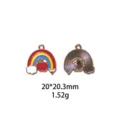 Charmant pendentif émail alliage crayon arc-en-ciel pour fabrication de bijoux DIY. - Thème Nautique