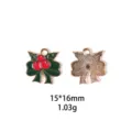 Pendentif breloque nœud baie de houx de Noël en métal émaillé accessoires bijoux DIY pour colliers - Baie Rouge et Nœud