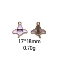 Gedetailleerd uitzicht van emaille pijlstaartrog hanger, 17x18mm, ideaal voor doe-het-zelf sieraden. - Munt Dinosaurus