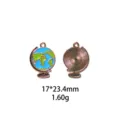 Pendentif globe en métal breloques 17x23.4mm émail géographie accessoires bijoux DIY loisirs - Dinosaure Small but Strong