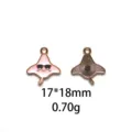 Leuke roze pijlstaartrog geëmailleerde legering hanger DIY sieraden accessoire voor sleutelhanger - Zwarte Haai