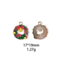 Pendentif breloque DIY en émail métal couronne de Noël pour collier porte-clés bijoux - Couronne A