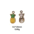 Joli pendentif ananas en alliage émail DIY accessoire de bijoux porte-clés artisanal. - Style Ananas