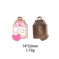 Pendentif émaillé bouteille amour saint valentin alliage diy accessoire bijoux 14x22mm - Ballons de Sport