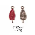 Rode bladlegering hanger DIY sieraden accessoires 8x22mm metalen ambachtelijke onderdelen - Beige Geometrisch