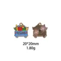 Pendentif en métal cartable émail accessoire bijoux DIY porte-clés sac décoration détail - Requin Noir