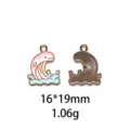 Detail van walvis emaille bedel, schattige oceaan thema hanger voor DIY sieraden maken. - #36 Patroon