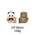Pendentif Charme Lotus Panda en Alliage DIY Mignon Bijou Animal Accessoire 24x30mm - Ballon Maison Up