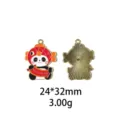Mignon pendentif en alliage de panda du Nouvel An accessoires de bijoux 24x32mm 3g - Perle Globe