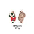 Détail du pendentif canne de sucre de Noël, charme de bijoux en alliage émaillé. - Sucre d'Orge Nœud A