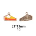 Dankdag taart legering bedel hanger DIY sieraden accessoire voor sleutelhanger ambacht. - Bloem & Streep