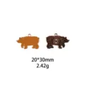 Goudkleurige berenhanger legering DIY bedel 20x30mm sieraden maken accessoire voor armband - Beer