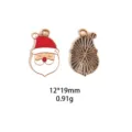 Pendentif émaillé en alliage de Père Noël de Noël, accessoire de bijoux DIY. - Cercle Visage du Père Noël