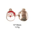 Noël Père Noël Alliage Émail Pendentif Charme DIY Accessoires de Bijoux taille 15x19mm - Père Noël multicolore