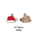 Pendentif métal chapeau Noël accessoire bijoux DIY, charmant pendentif vacances pour collier - Noël chapeau