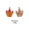 Pendentif charme renne de Noël en alliage vue détaillée 18x22mm accessoire bijou - Renne de Noël