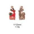 Renne de Noël émail alliage DIY bijoux charmes pendentif porte-clés accessoire 11x23mm - Renne en Émail