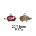 Leuke egel geëmailleerde legering bedel hanger voor DIY sieraden maken en sleutelhangers. - Zwarte Dinosaurus