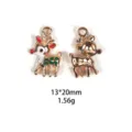 Pendentif en alliage de renne de Noël avec émail pour la fabrication de bijoux et porte-clés. - Renne 3D
