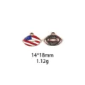 Amerikaanse Vlag Lip Vorm Legering Hanger DIY Sieraden Accessoire 14x18mm Deel - Bloem & Streep