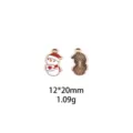 Kerst sneeuwpop legering hanger DIY sieraden accessoire, armband ketting 12x20mm - Sneeuwpop