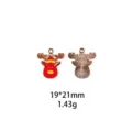 Kerst rendier legering hanger DIY sieraden accessoire 19x21mm 1.43g mooie gedetailleerd weergave - Kersthert