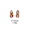 DIY alliage puzzle ruban pendentif pour fabrication de bijoux accessoire 11x27mm. - #8 Style Puzzle Ruban 2 / Or