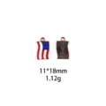 Amerikaanse vlag vuurwerk legering sieraden hanger DIY bedels accessoires detail - Roze Eenhoorn