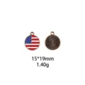 Amerikaanse vlag metalen bedel DIY sieraden accessoire voor sleutelhangers en hangers. - Eenhoorn & Snoep