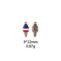 VS vlag ijsje legering bedel DIY hanger sieraden accessoires 9x22mm lichtgewicht - Blauwe Dinosaurus
