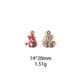 Kerst rode groene zuurstok legering bedel DIY sieraden accessoire 14x20mm 1,51g - Snoepstok
