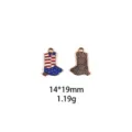 Amerikaanse vlag cowboy laars legering bedel hanger DIY sieraden accessoires 14x19mm detail - Nautisch Thema