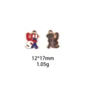Gedetailleerd overzicht van de USA vlag legering bedel, 12x17mm groot, ideaal voor DIY knutselen. - Dinosaurus Silhouet