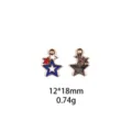USA vlag ster legering bedel DIY hanger accessoires voor sleutelhanger sieraden maken. - Munt Dinosaurus