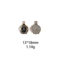 Dubbelzijdige klok emaille bedel hanger legering DIY sieraden accessoire 13x18mm 1.14g - #1 Zwarte klok