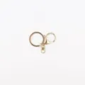 Moschettone per portachiavi in metallo dorato gancio e anello per accessori gioielli DIY dettaglio - Portachiavi N. 1 / Confezione da 10 / Oro
