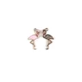 Flamingo alloy drip oil charm detail shot, cute DIY jewelry pendant for bracelet keyring. - Style 1
