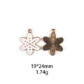 Sneeuwvlok legering emaille DIY sieraden bedel hanger, detailweergave, lichtgewicht 19x24mm. - Sneeuwvlok Stijl Drie / Beige Polka Dot