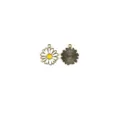 Pendatifs marguerite en émail et alliage, accessoires de bijoux DIY mignons pour boucles d'oreilles. - Marguerite Blanche