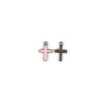 Kruis bedels van emaille en legering voor DIY sieraden, sleutelhangers en accessoires. - Zwarte Polka Dot