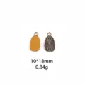 Pendentif breloque pomme de terre émail alliage accessoire de bijouterie DIY - taille 10x18mm - Taille US 9