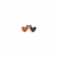 Colorful mini heart alloy drop oil jewelry accessory pendant charm for DIY crafts. - Orange Heart